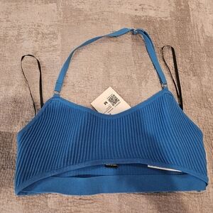 Forever 21 Blue Ribbed Crop Top